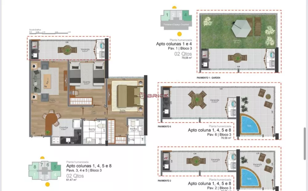 Apartamento à venda com 2 quartos, 79m² - Foto 2