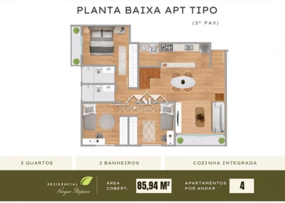 Apartamento, 3 quartos, 85 m² - Foto 3