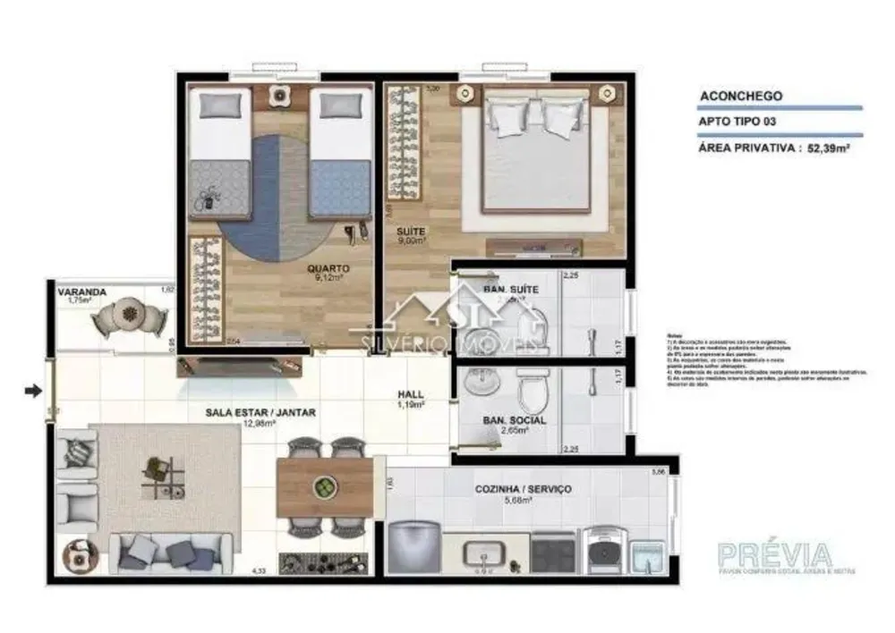 Apartamento, 2 quartos, 52 m² - Foto 21