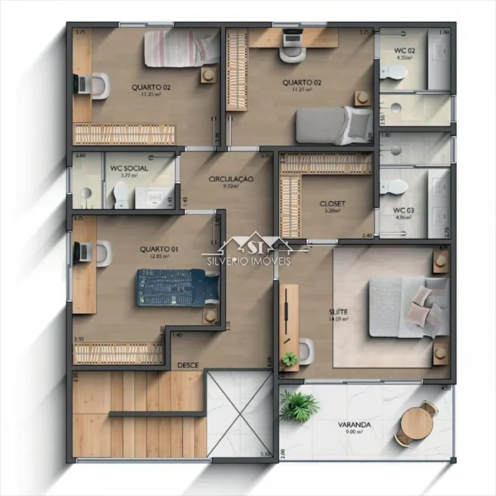Casa, 5 quartos, 120 m² - Foto 10