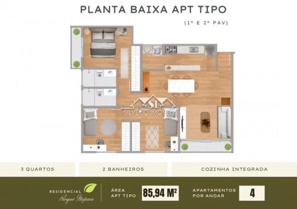 Apartamento, 3 quartos, 85 m² - Foto 4