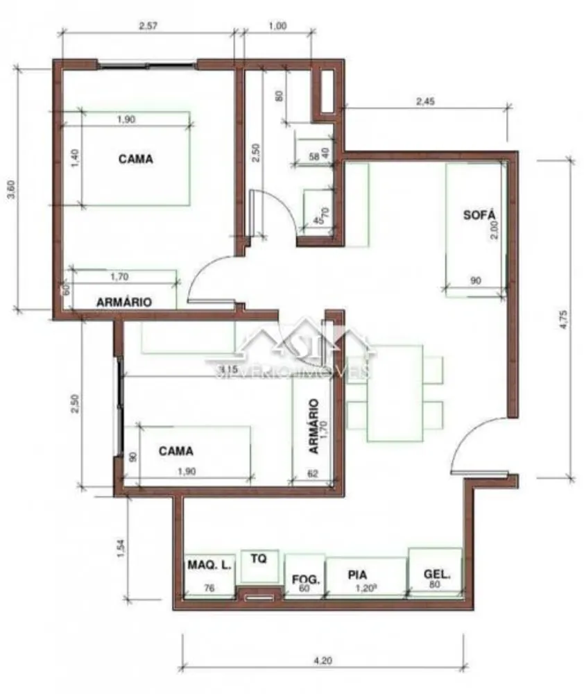 Apartamento, 2 quartos, 47 m² - Foto 7