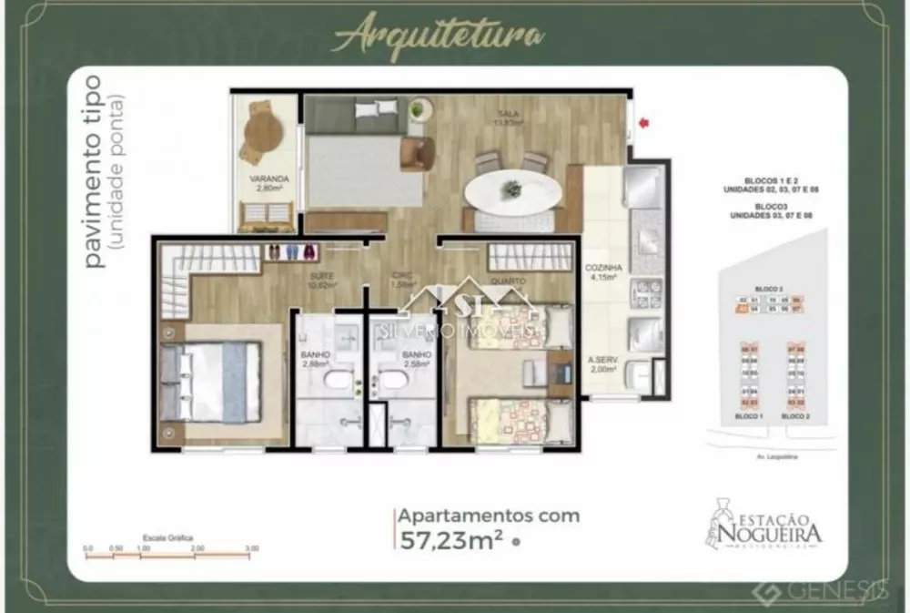 Apartamento, 2 quartos, 57 m² - Foto 4