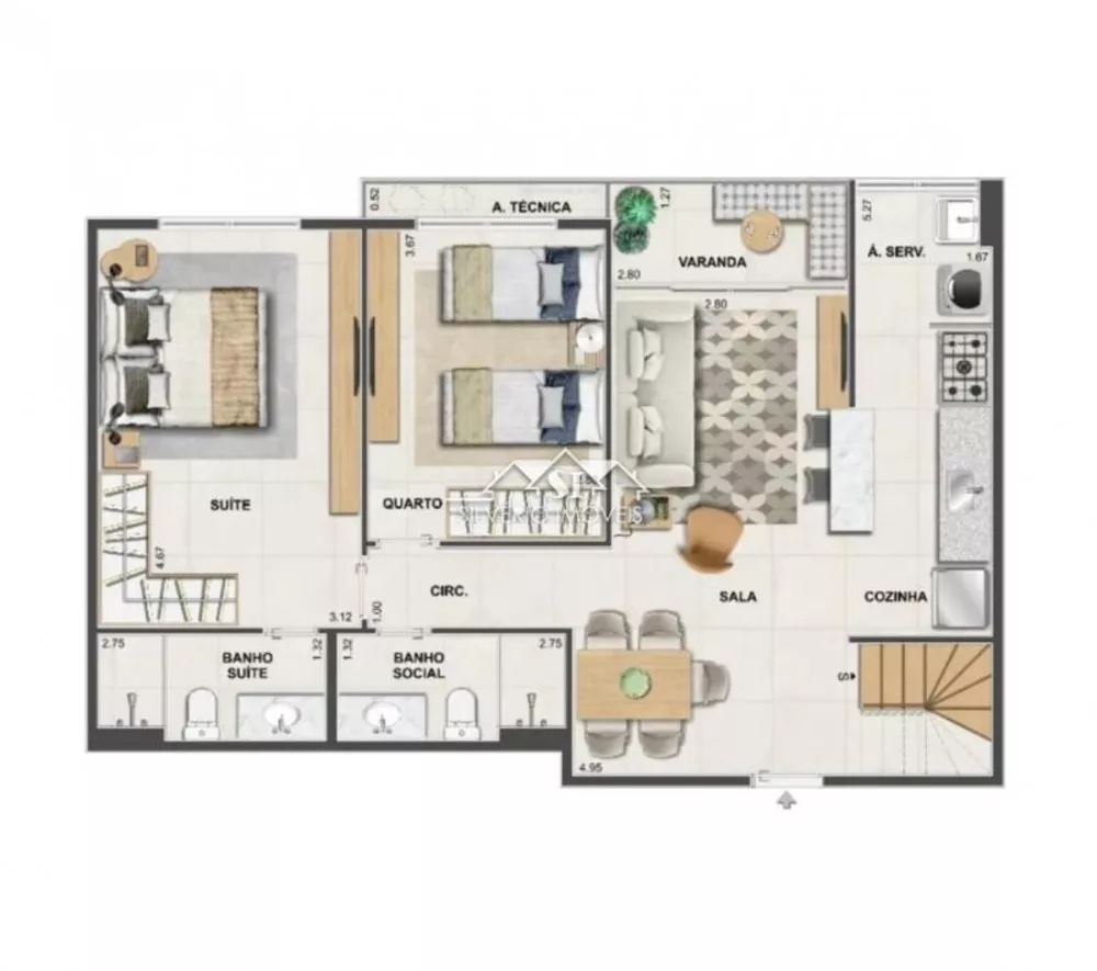 Apartamento, 3 quartos, 129 m² - Foto 2