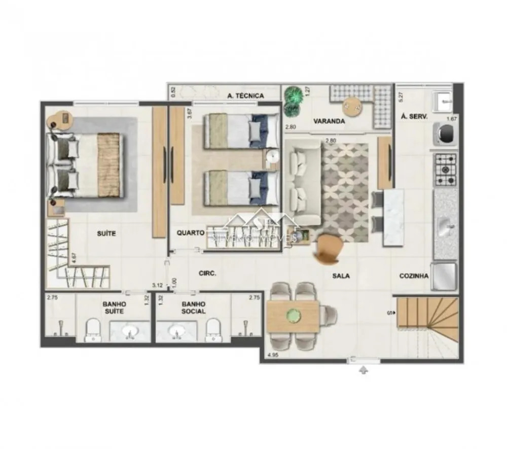 Apartamento, 3 quartos, 129 m² - Foto 2