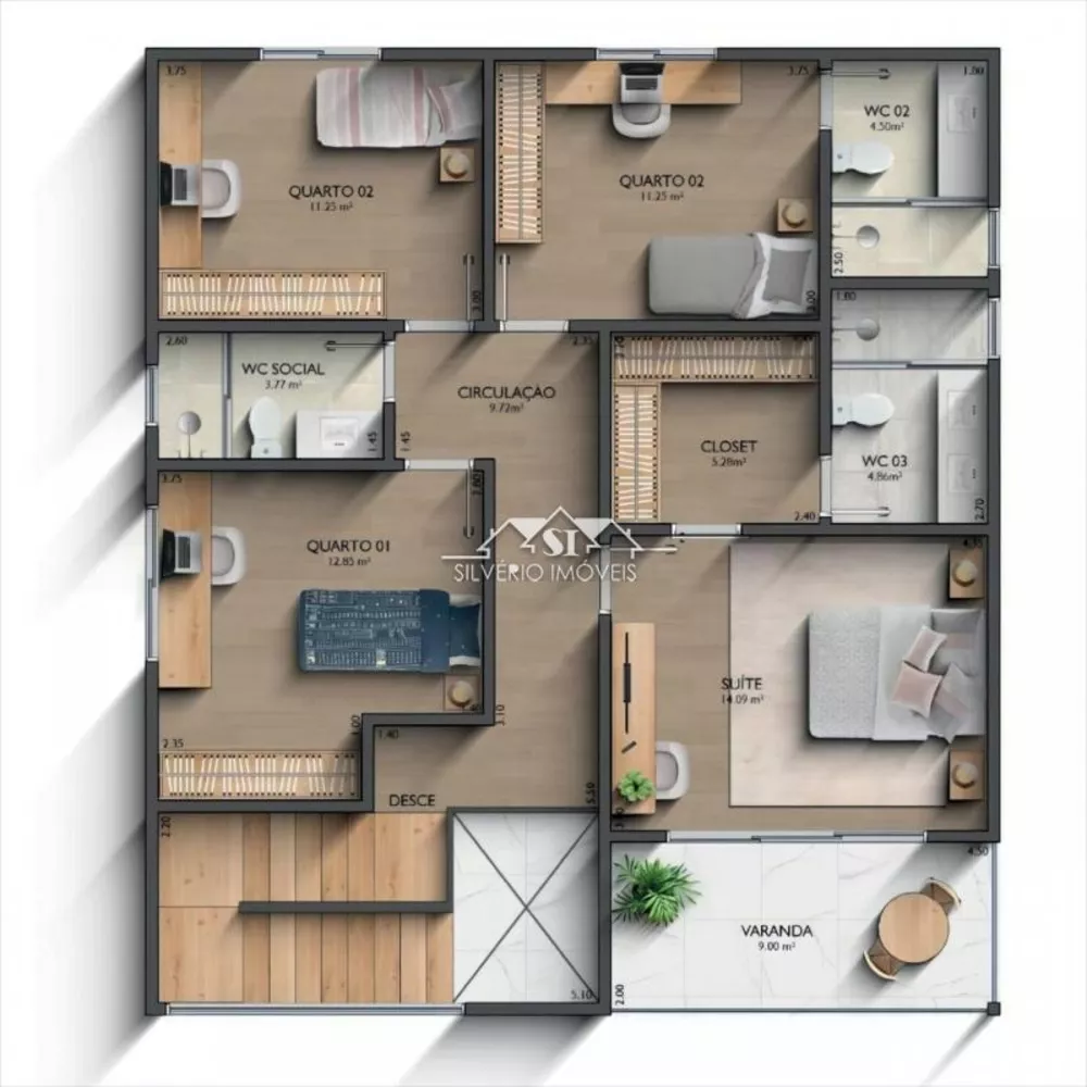 Casa, 5 quartos, 120 m² - Foto 10