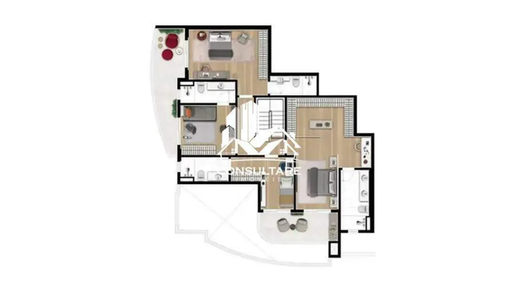 Cobertura, 3 quartos, 302 m² - Foto 2
