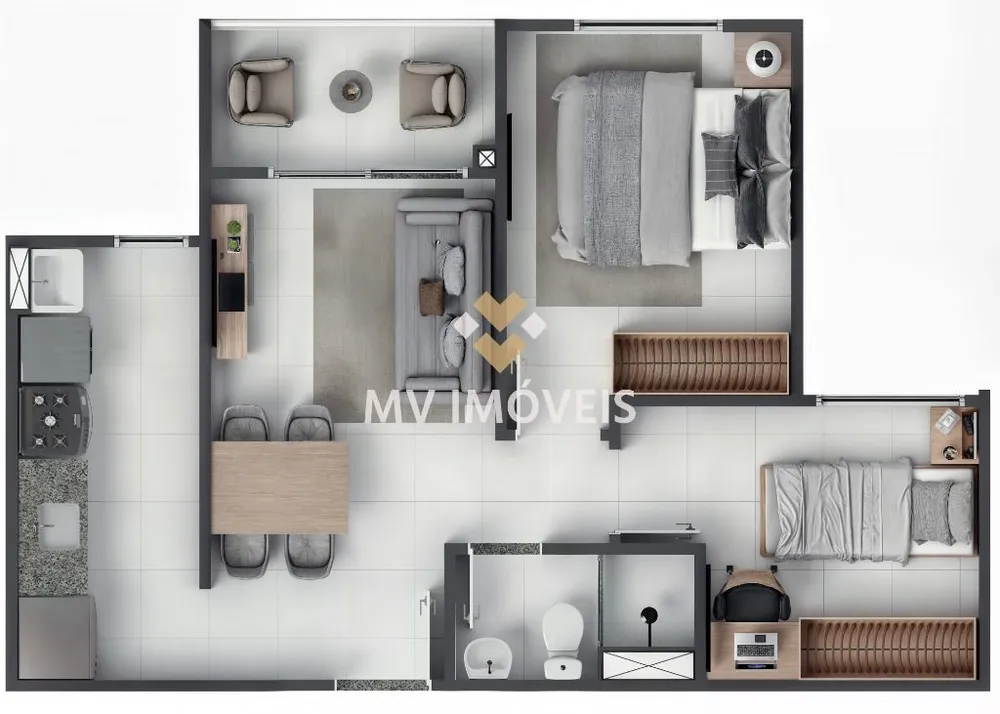 Apartamento, 2 quartos, 43 m² - Foto 10