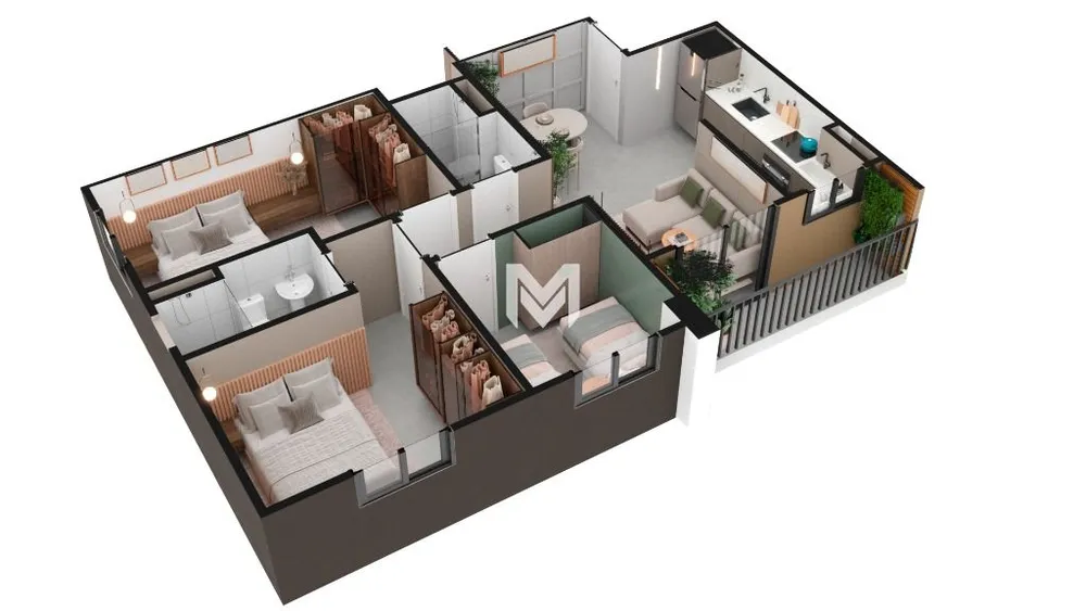 Apartamento, 2 quartos, 42 m² - Foto 1