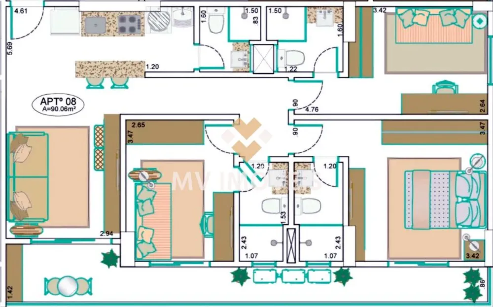 Apartamento, 3 quartos, 90 m² - Foto 12
