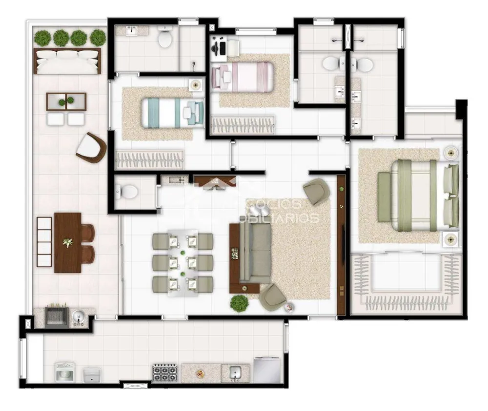 Apartamento, 3 quartos, 66 m² - Foto 12