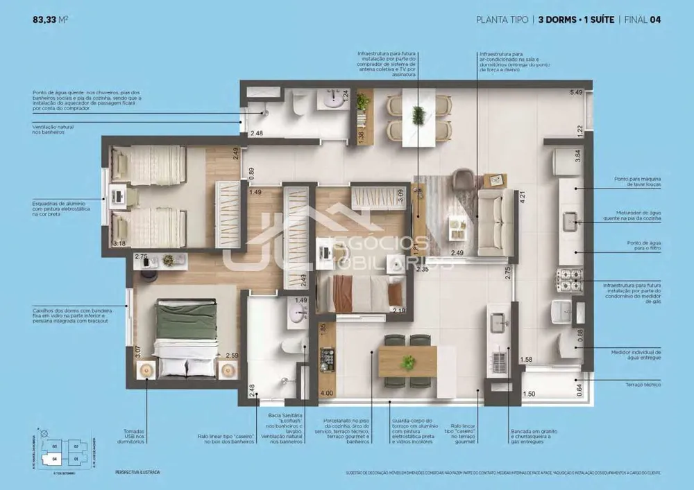 Apartamento, 3 quartos, 83 m² - Foto 16