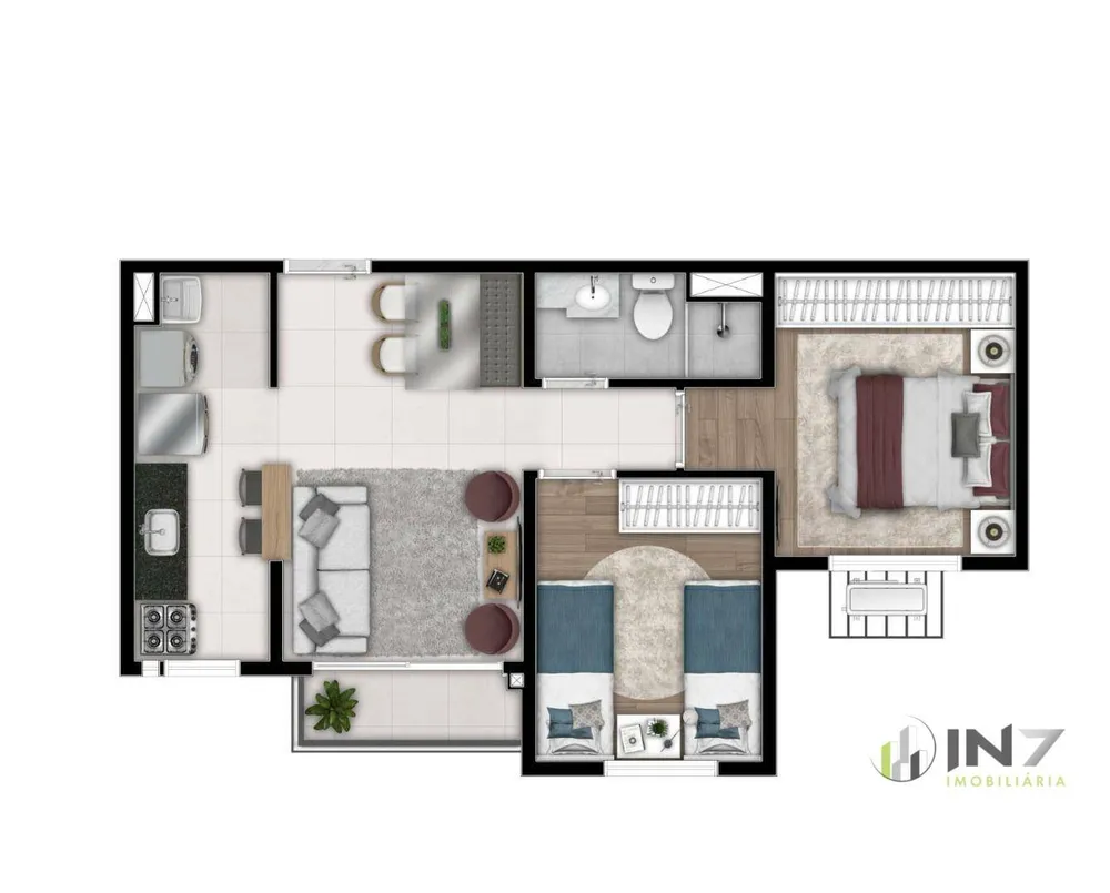 Apartamento, 2 quartos, 42 m² - Foto 1