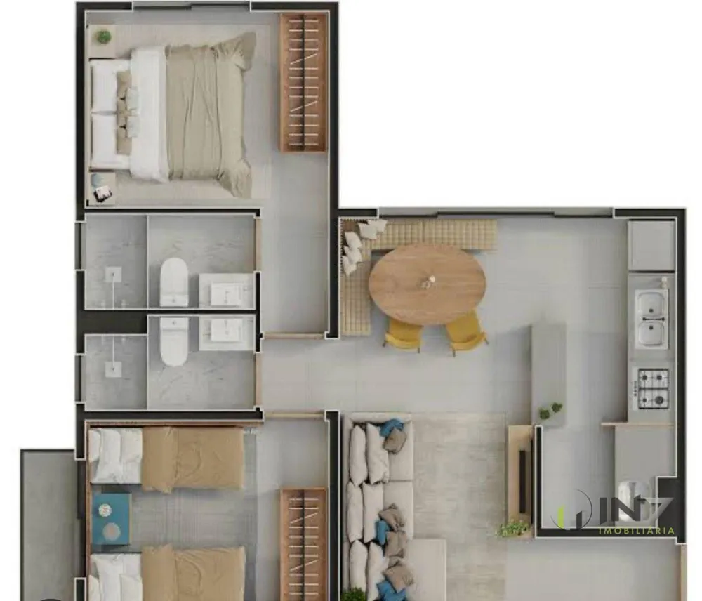 Apartamento, 2 quartos, 52 m² - Foto 1