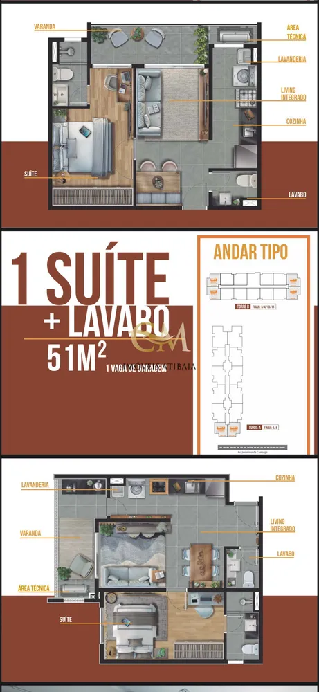 Apartamento, 1 quarto, 49 m² - Foto 3