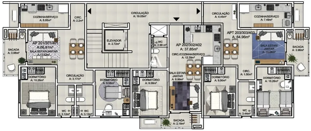 Apartamento, 2 quartos, 64 m² - Foto 4