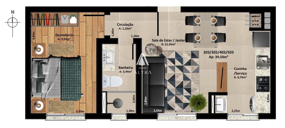 Apartamento, 1 quarto, 50 m² - Foto 11