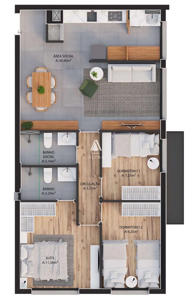 Apartamento, 2 quartos, 71 m² - Foto 8