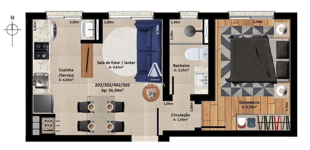 Apartamento, 1 quarto, 36 m² - Foto 11