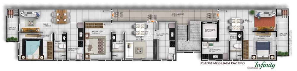 Apartamento, 1 quarto, 45 m² - Foto 3