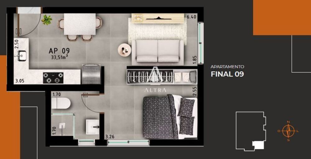 Apartamento, 1 quarto, 33 m² - Foto 9