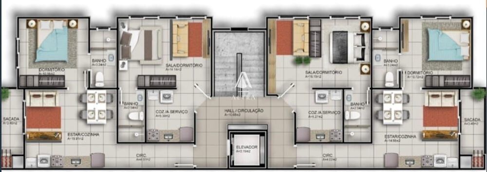 Apartamento, 1 quarto, 43 m² - Foto 3