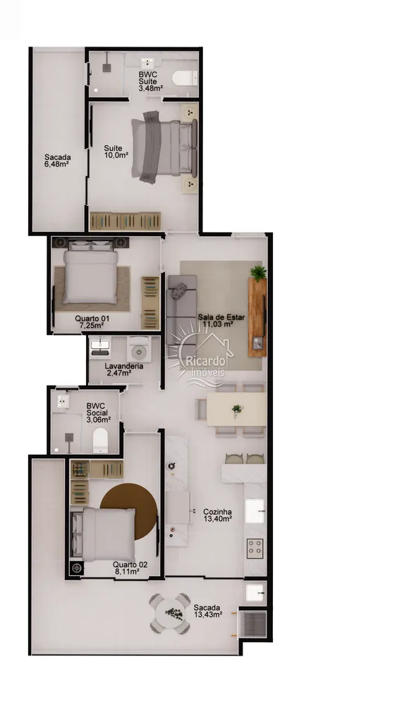 Apartamento, 2 quartos, 100 m² - Foto 6