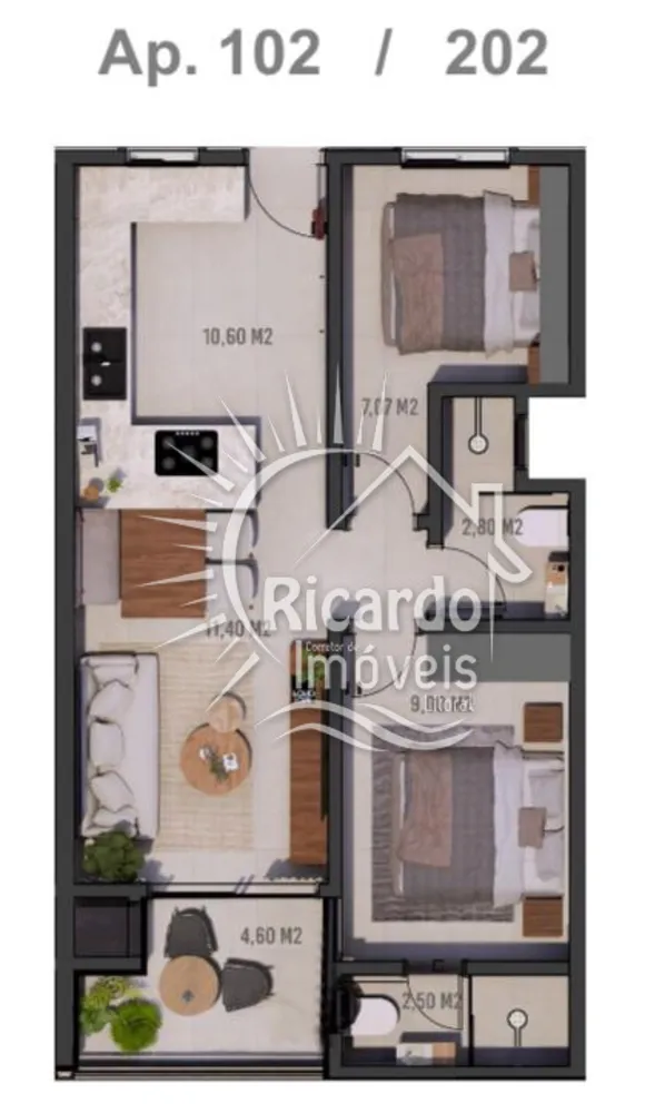 Apartamento, 2 quartos, 49 m² - Foto 12