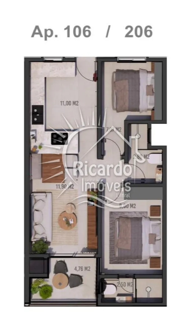 Apartamento, 2 quartos, 49 m² - Foto 14