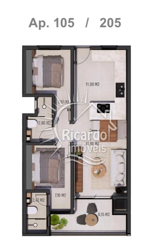 Apartamento, 2 quartos, 49 m² - Foto 13