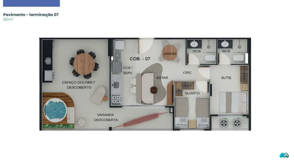 Apartamento, 2 quartos, 55 m² - Foto 3