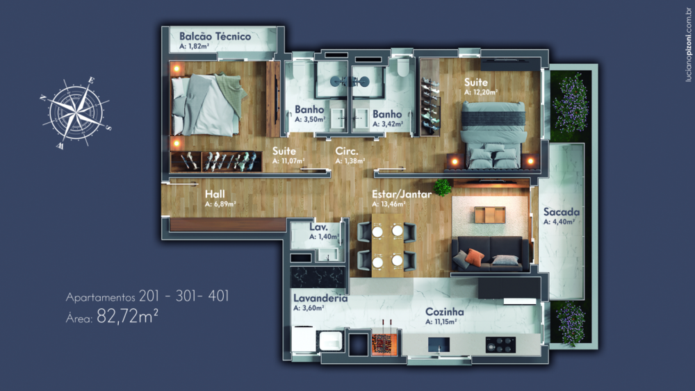 Apartamento, 2 quartos, 75 m² - Foto 20