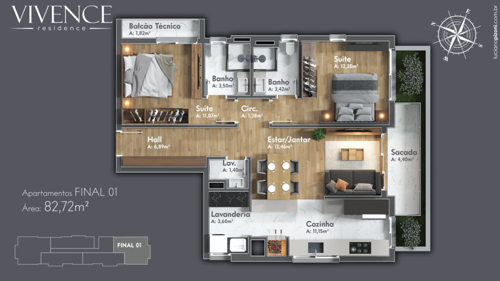 Apartamento, 2 quartos, 75 m² - Foto 16