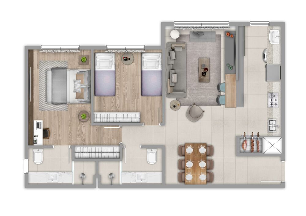 Apartamento, 1 quarto, 50 m² - Foto 4