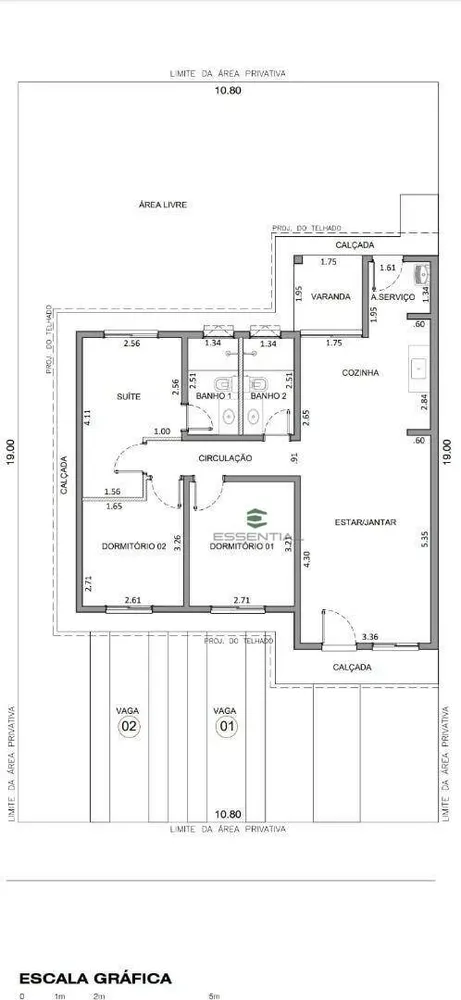 Casa, 3 quartos, 77 m² - Foto 2