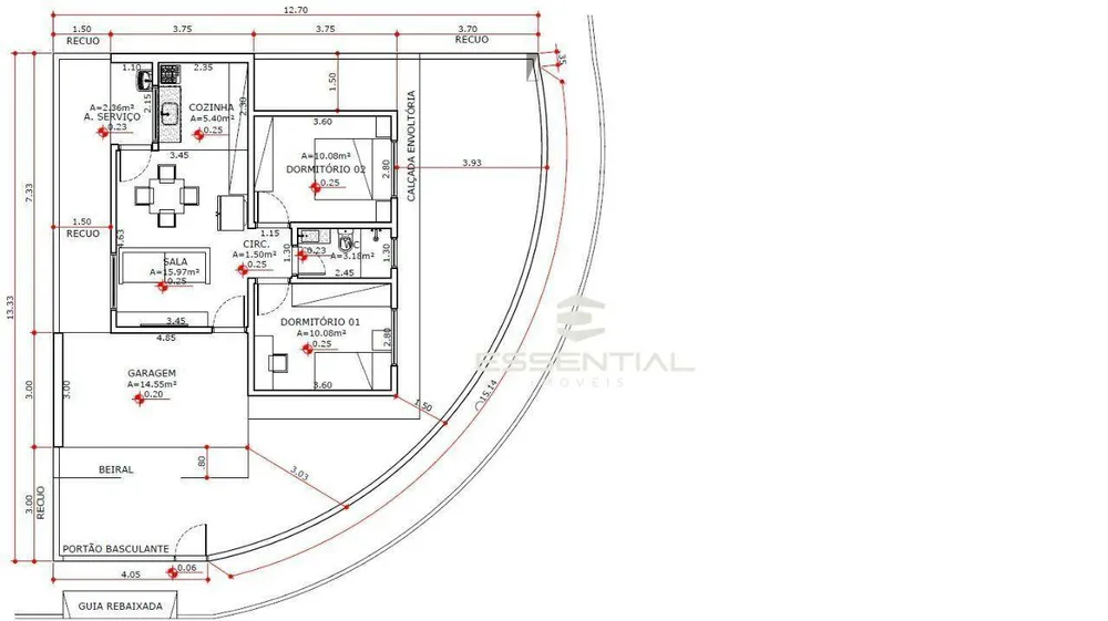 Casa, 2 quartos, 71 m² - Foto 12