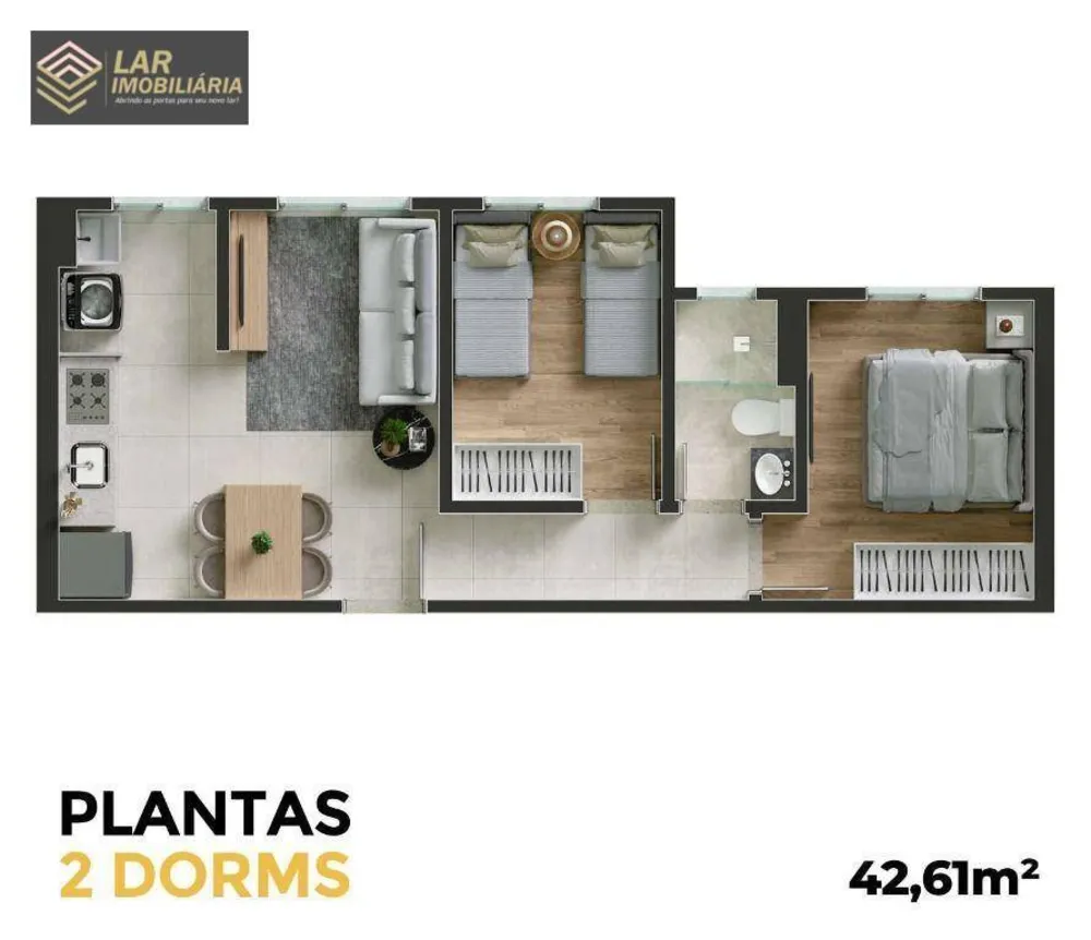 Apartamento, 2 quartos, 42 m² - Foto 5