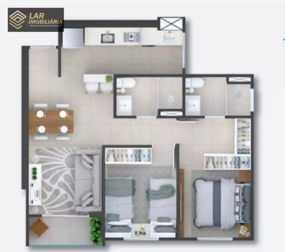 Apartamento à venda com 2 quartos, 53m² - Foto 4