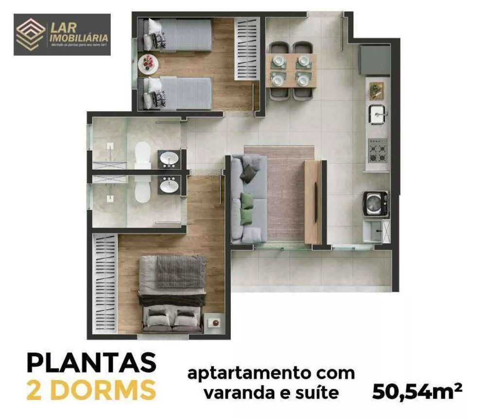 Apartamento à venda com 2 quartos, 50m² - Foto 2