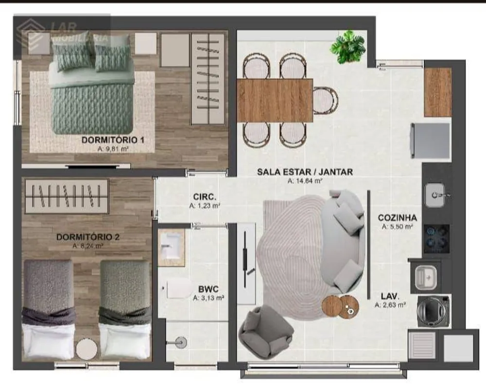 Apartamento, 2 quartos, 51 m² - Foto 5