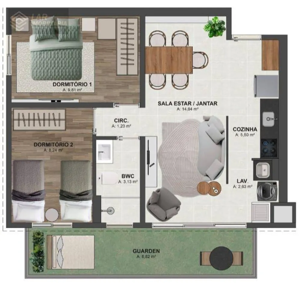 Apartamento, 2 quartos, 51 m² - Foto 7