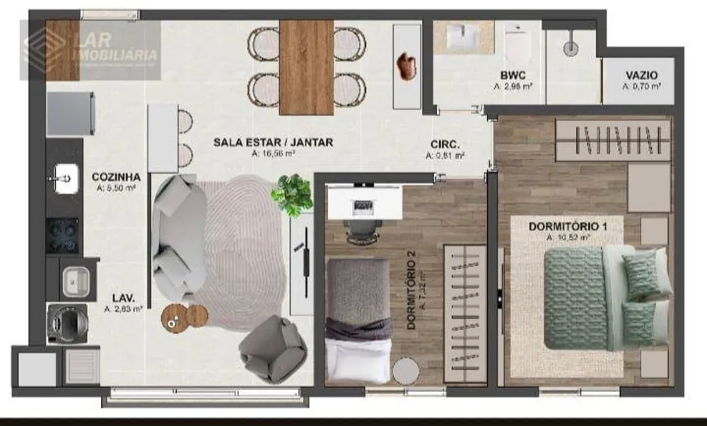Apartamento, 2 quartos, 51 m² - Foto 6