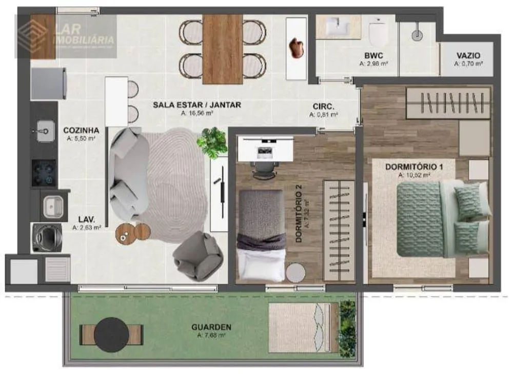 Apartamento, 2 quartos, 51 m² - Foto 8
