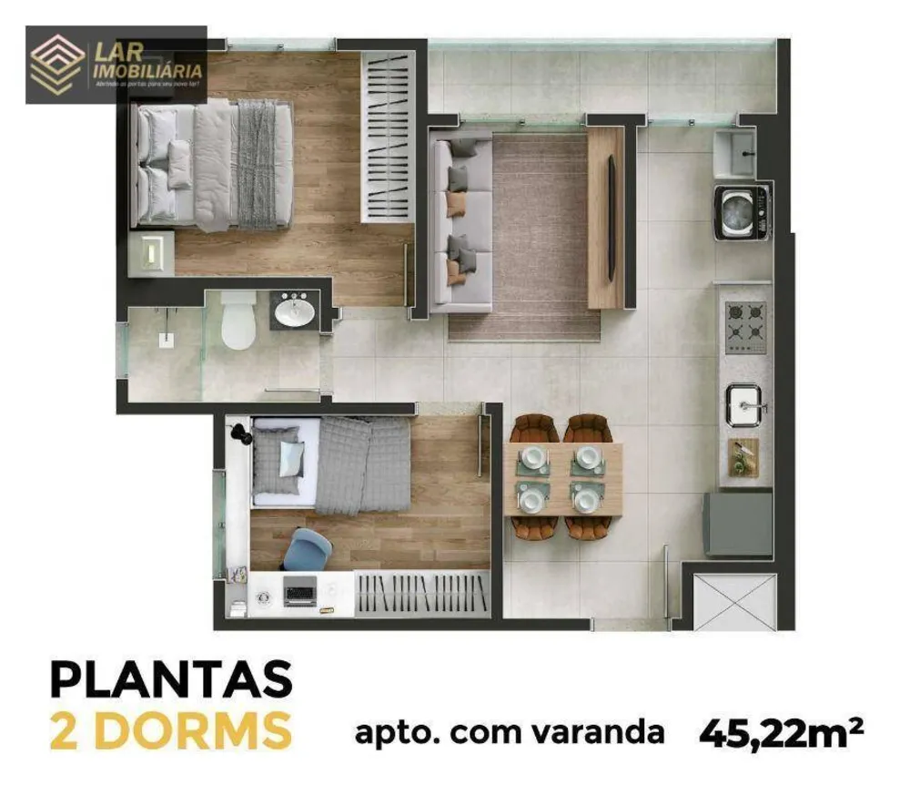 Apartamento, 2 quartos, 45 m² - Foto 5