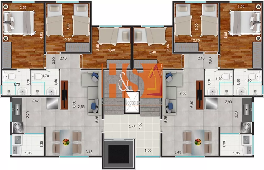 Apartamento à venda com 3 quartos, 122m² - Foto 5