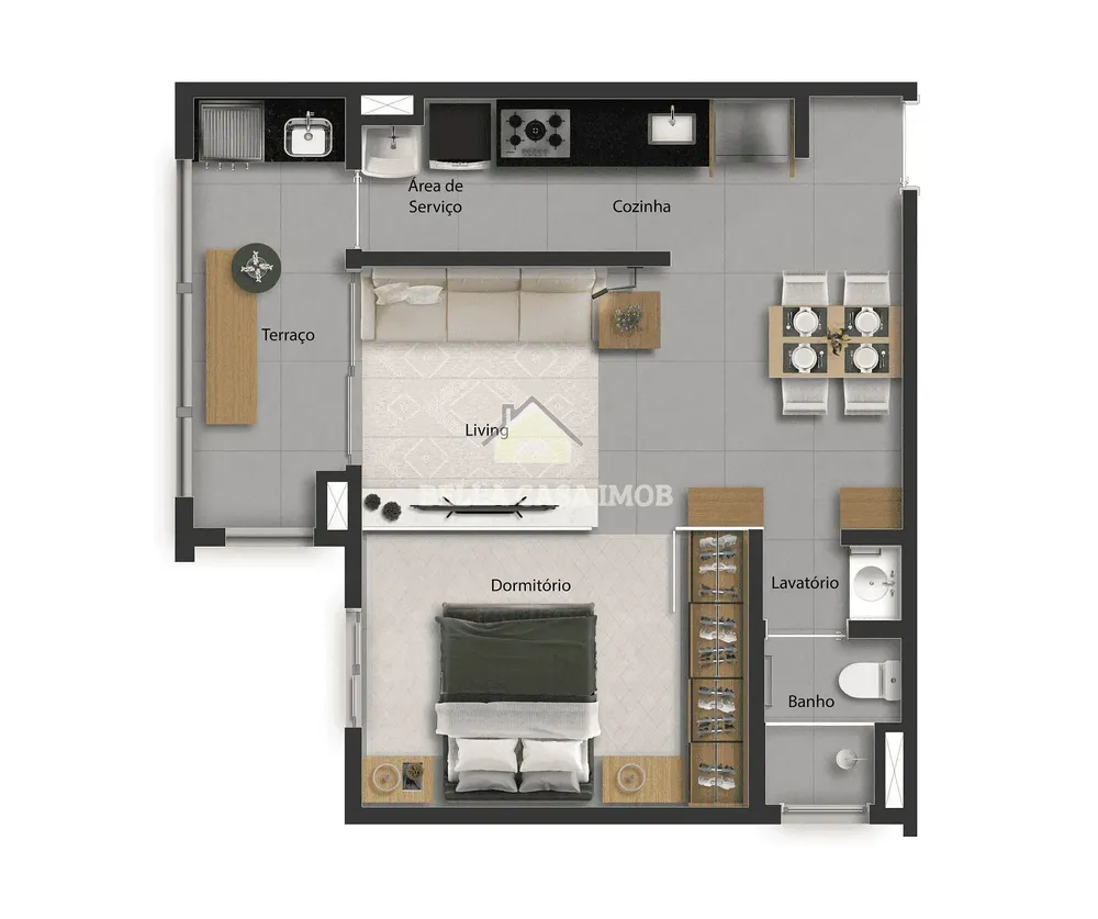 Apartamento, 1 quarto, 46 m² - Foto 5