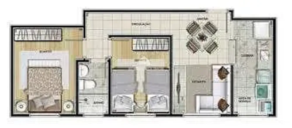 Apartamento, 2 quartos, 48 m² - Foto 9
