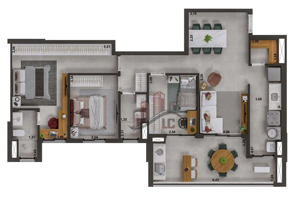 Apartamento, 3 quartos, 99 m² - Foto 4