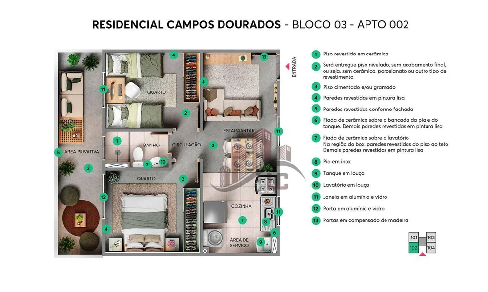 Apartamento, 2 quartos, 50 m² - Foto 6