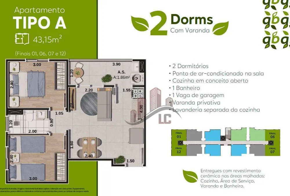 Apartamento, 2 quartos, 43 m² - Foto 4